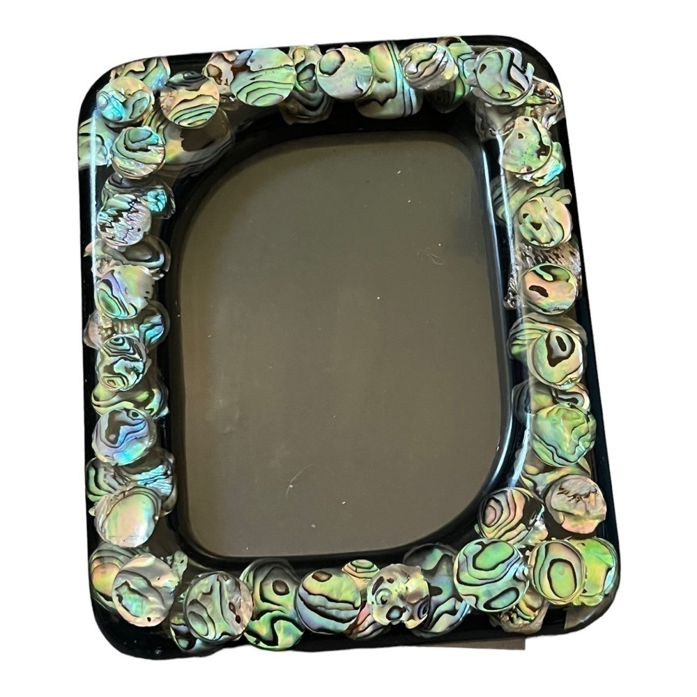Paua Abalone Shell lucite resin 5x3 picture frame beach ocean New Zealand Unique